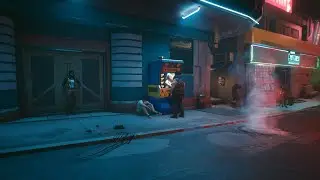 Cyberpunk 2077--exploring behind a door used in 