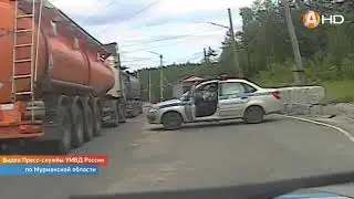 За рулем бензовоза - пьяный водитель!