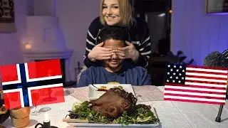 I served my American boyfriend Smalahove as a surprise (sheep's head)