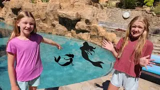 We Find Mermaids in our Pool!!