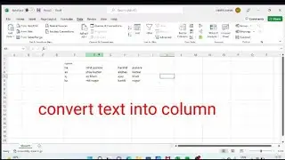 How to convert text into column in microsoft excel??