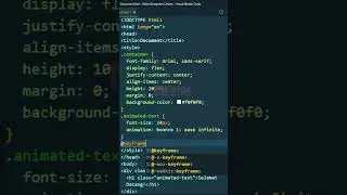 Coding HTML dan CSS: animation_text