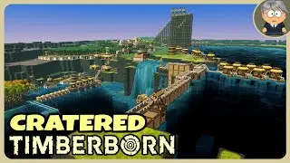 Reached The Top - Cratered Custom Map - Timberborn Gameplay