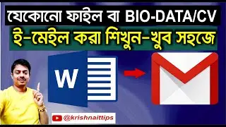 যেকোনো ফাইল বা বায়ো-ডাটা কিভাবে মেইল করব | how to send any file  on gmail