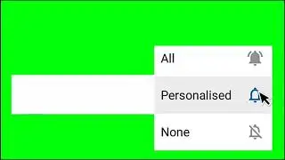 Free | New subscribe button and bell icon green screen