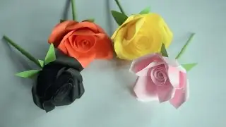 Very Easy and Simple to make Paper Rose (Origami Rose)