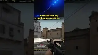 Streamer’s ceiling collapses whilst playing CSGO #shorts #twitch #stream #clips #csgo #lsf