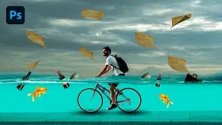 Cycle in water | Photoshop Manipulation | Full Tutorial video for beginners in Urdu/Hindi