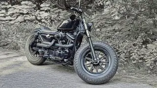 Harley Davidson XL 883 Sportster inBlack