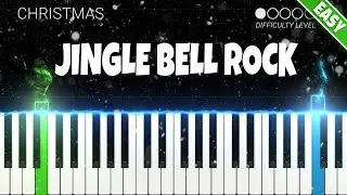Jingle Bell Rock - Christmas | EASY Piano Tutorial with accompaniment
