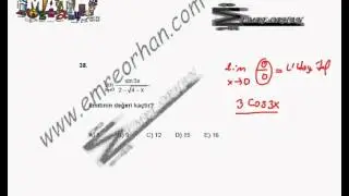 2012 LYS MATEMATİK ÇÖZÜMLERİ 38 SORU LİMİTTE BELİRSİZLİK