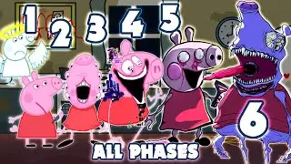 Peppa Pig ALL PHASES | Friday Night Funkin' VS Peppa Pig (FNF Scary Mods)