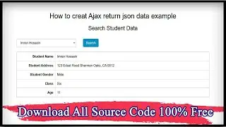 How to creat Ajax return json data example | Code Hunter