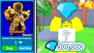 😱 I BOUGHT GOLDEN FUTURE LARGE CLOCKMAN FOR 1 GEM 🤯 AND SOLD FOR 300K GEMS 💎 - Toilet Tower Defense