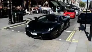 Crazy loud Lamborghini Aventador in London
