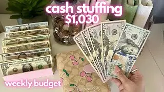 Cash Envelope Stuffing | August 2024 | $1,030 | Cash Envelopes, Sinking Funds & Savings Challenges