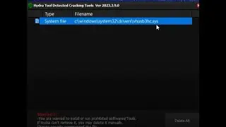 How to delete Hydra tool detect vhusb3hc sys file