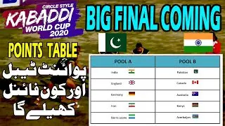 🔴 Pakistan Kabaddi World cup 2020 Points Table | Pakistan VS India Kabaddi World Cup Final Coming
