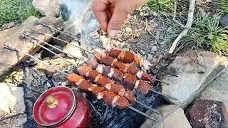 ciğer kebabı nasıl yapılır gölkenarı diyarbakır usulü #avrupa #türkiye #kırklareli #kamping #fishing