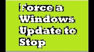 How do I force a Windows Update to stop |Update to stop | Qaiser Infotech