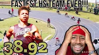 This High school team is FASTER than Collegiate teams.. 38.92 ABSOLUTELY disgusting!! #trackandfield