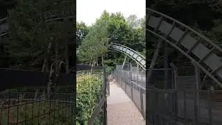 Oblivion coming out of the tunnel at Alton towers