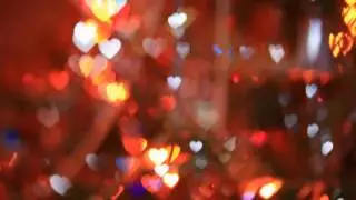 Боке сердечки, новогоднее видео