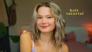 ASMR doing my hair (beachy curls) 🌊
