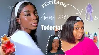 TUTURIAL : Penteado usando faixa bem vibe anos 2000 | Passo a passo completo 💓🎀