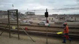 Saloon stock cars close call on marshall