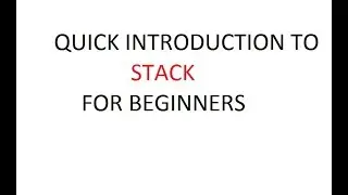 STACK data structure. Programming for beginners, Code Everyday.