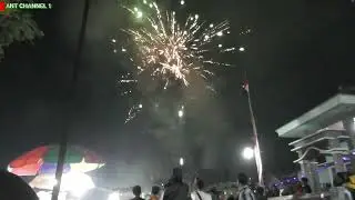 kembang api di garis terakhir  karnaval druju tlogorejo 2024