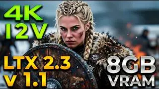 LTX 2.3 v1.1: 4K Image to Video + LoRAs! (Free 8GB VRAM Workflow)