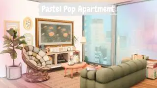 Pastel Pop Apartment🌼| The Sims 4 CC Stop Motion Speed Build