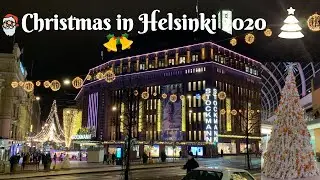 Christmas Lights in Helsinki 2020|| City Tour || Tripla || City Center || Kamppi || Itis (4K)