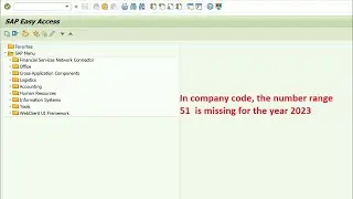 Fix error  In company code, the number range  51  is missing for the year 2023
