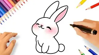 COMO DESENHAR UM COELHO KAWAII FÁCIL PASSO A PASSO 🐇