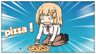 Ame Miss Eating a Nice and Fluffy Pizza