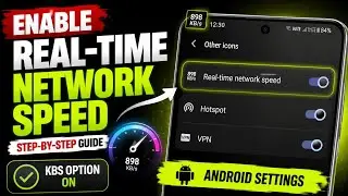 KB/S SETTING ON KAISE KARE // REAL TIME NETWORK SPEED #setting #kbs