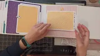 Album bebé niña, papeles POCO convencionales!!! Una emision de un directo de TWITCH Irenka_Decora
