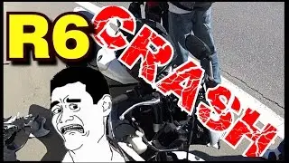 R6 Motorcycle Highway Crash - DAAAMN!!