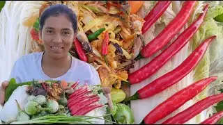 #mukbang vegetables eating / Nika Love papaya eating / Round Eggplant / 丸なす/ Nika Love 파파야 먹기