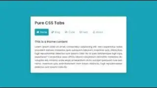 Pure CSS Tabs with Slide Indicator  Tabs using only HTML & CSS