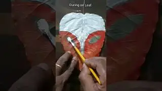 Durga painting on leaf #viral #shorts