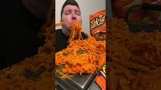 Eating Spicy Takis Noodles 🔥🥵