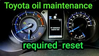 Toyota oil maintenance required reset