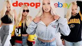 Depop & Ebay Try-On Haul | Thrifting Online For Vintage, Upcycled, & Second Hand Pieces