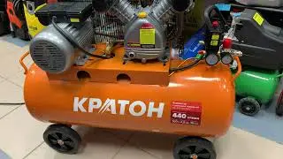Компрессор 10атм. с ременной передачей Кратон AC-440-100-BDV 440л/мин 100л