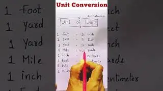 Unit Conversion | Conversion of Unit |How to Convert Units (km, inch, feet, yard, cm) 
