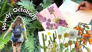 Howdy! ✨ Training for a 10k, Sketching for Peachtober 2022, & a trip to the Botanical Garden 🌱